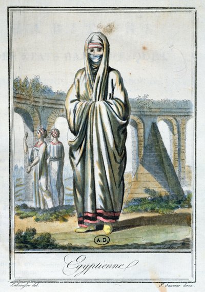 Egyptian Woman Wearing the Chador, Illustration from 